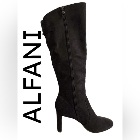 ALFANI Women's Adelayde Knee High Thin Block-Heel Dress Boots, 7M - Picture 2 of 9
